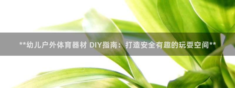 富联娱乐平台是什么软件：**幼儿户外体育器材 DIY