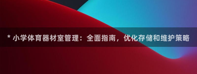 富联公寓：* 小学体育器材室管理：全面指南，优化存储