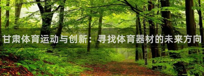 富联娱乐负责人：甘肃体育运动与创新：寻找体育器材的未